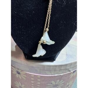 Avon Fairycore Flower Lariat Necklace – Y2K Cottagecore Boho Bridal Soft Girl